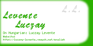 levente luczay business card